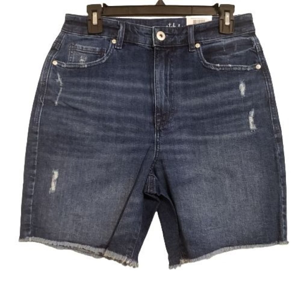 Style & Co High Rise Denim Bermuda size 8 NWT